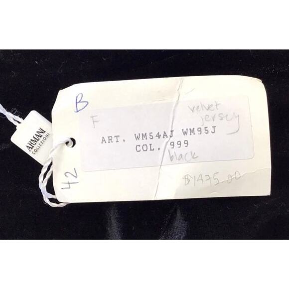 NWT Armani Collezioni Velvet Jersey Black Maxi Dress Sz. 42 - Picture 6 of 8